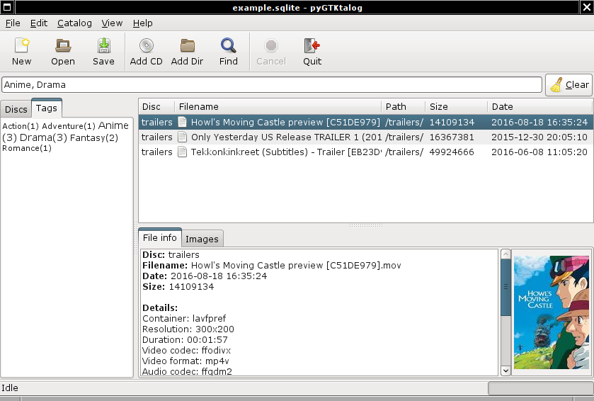 Narrow down the files by tags