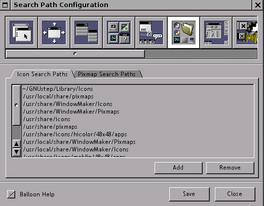 WPrefs.app icon and pixmap search path settings
